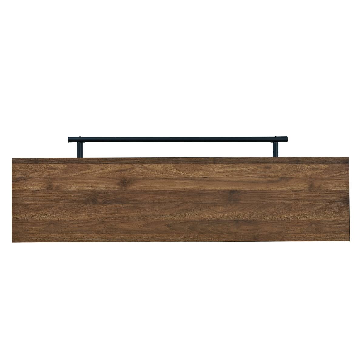 Alt View 10. Loheer - Loheer 3-in-1 Bar Table, Counter Height Table with Wine Storage, Slatted Panel Design, Brown and Gray - Gray and Brown.