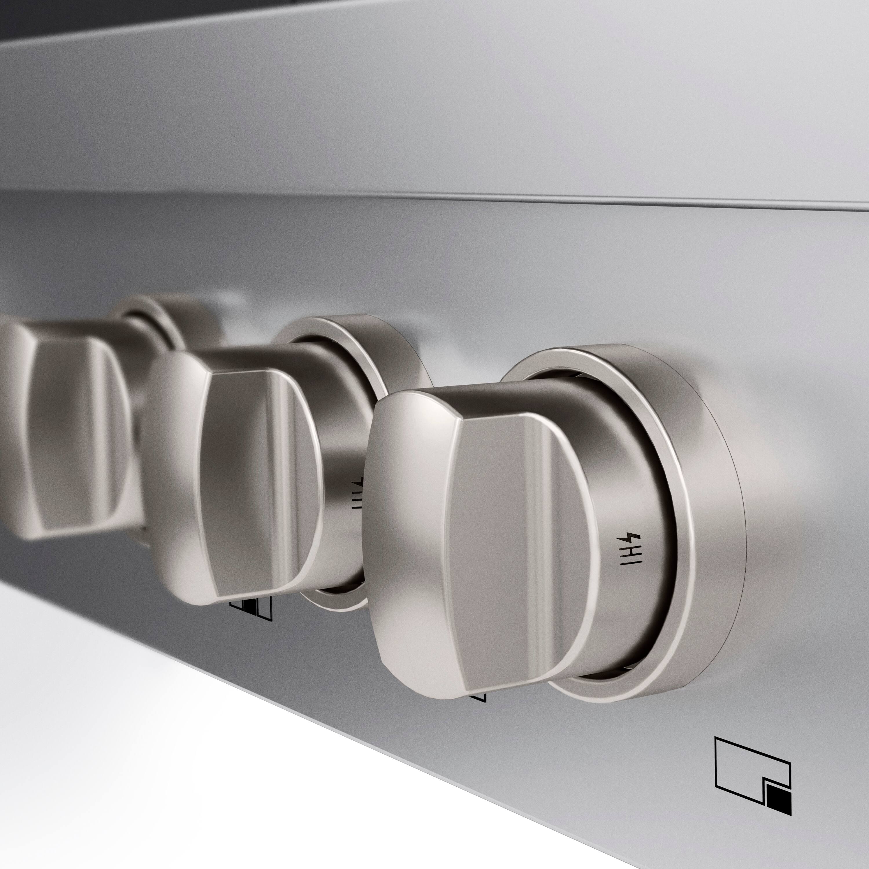 Alt View 13. ZLINE - ZLINE 36 in. Paramount Gas Rangetop with 6 Burners and Porcelain Cooktop (SRT36) - Stainless Steel.