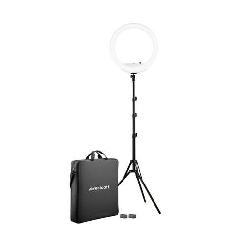Angle. Westcott - Westcott 18-inch Bi-Color LED Ring Light Kit with Batteries and Stand.