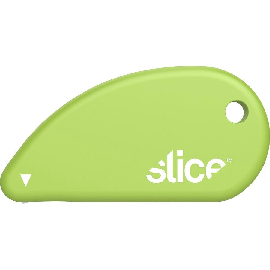 Angle. Slice - Slice Ceramic Blade Mini Safety Cutter  Microceramic Blade  1.2" Height x 0.2" Width x 2.4" Length Green - Green.