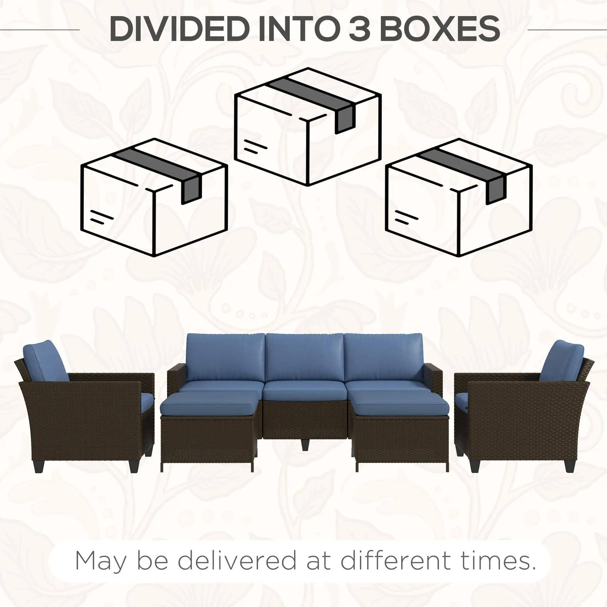DIVIDED INTO 3 BOXES

May be delivered at different times.