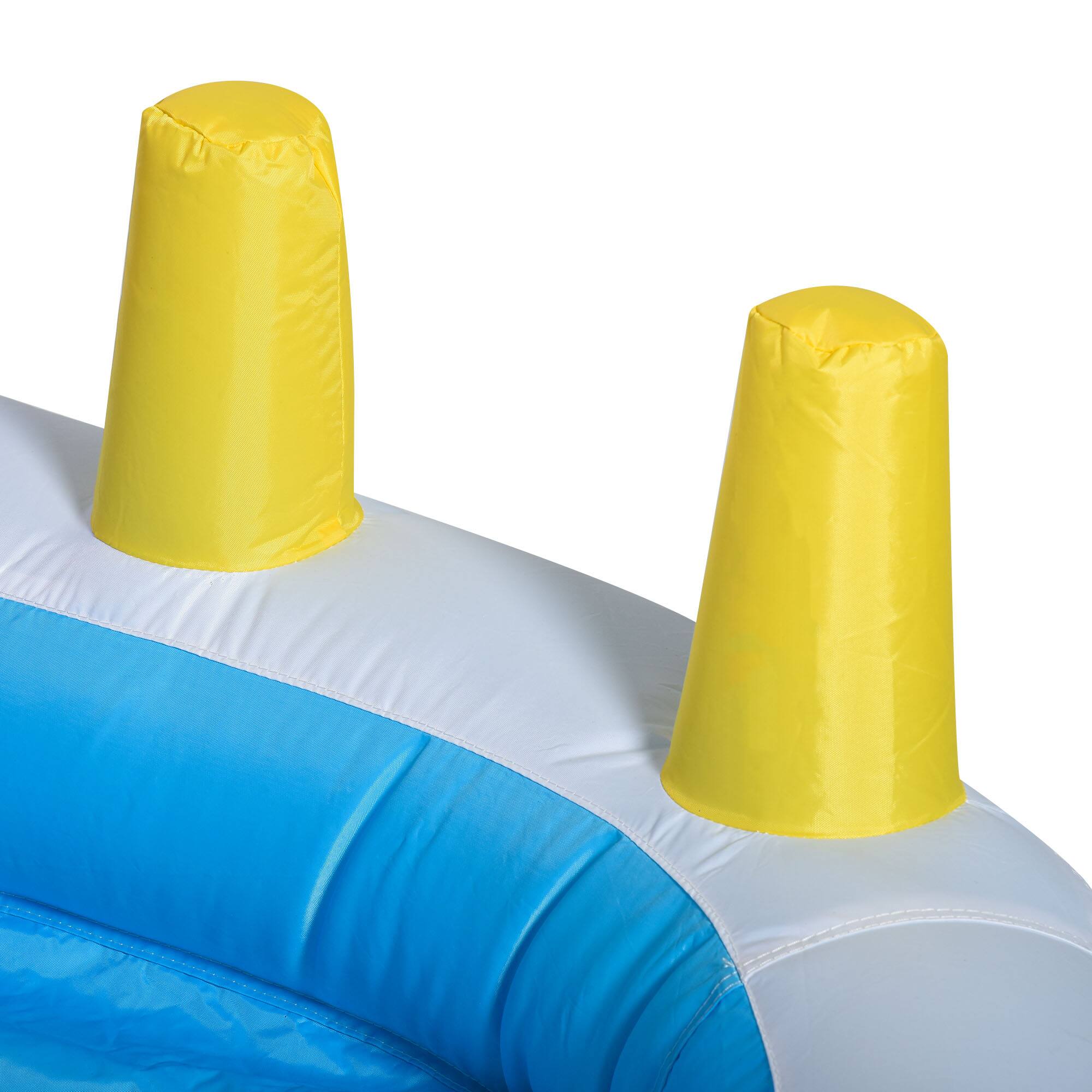 Alt View 5. Outsunny - Inflatable Bounce House for Kids, 2-in-1 Jumping Castle, Indoor Outdoor Party, Trampoline, Pool, Carry Bag & Air Blower.