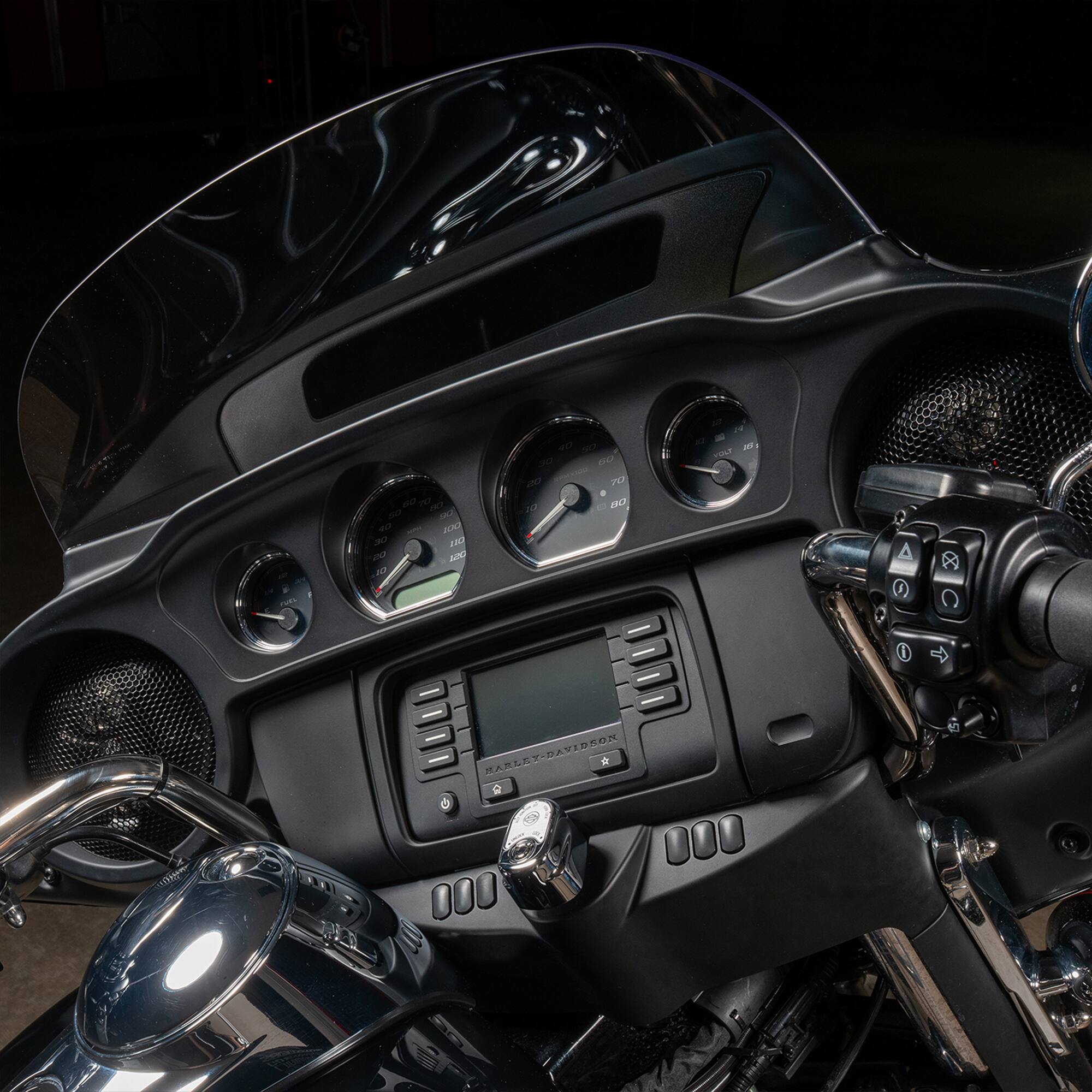 Alt View 1. MB Quart - MB Quart 6.5" 3-Way Coaxial Speakers,14-23 Harley Davidson Street & Ultra Glide - Black.
