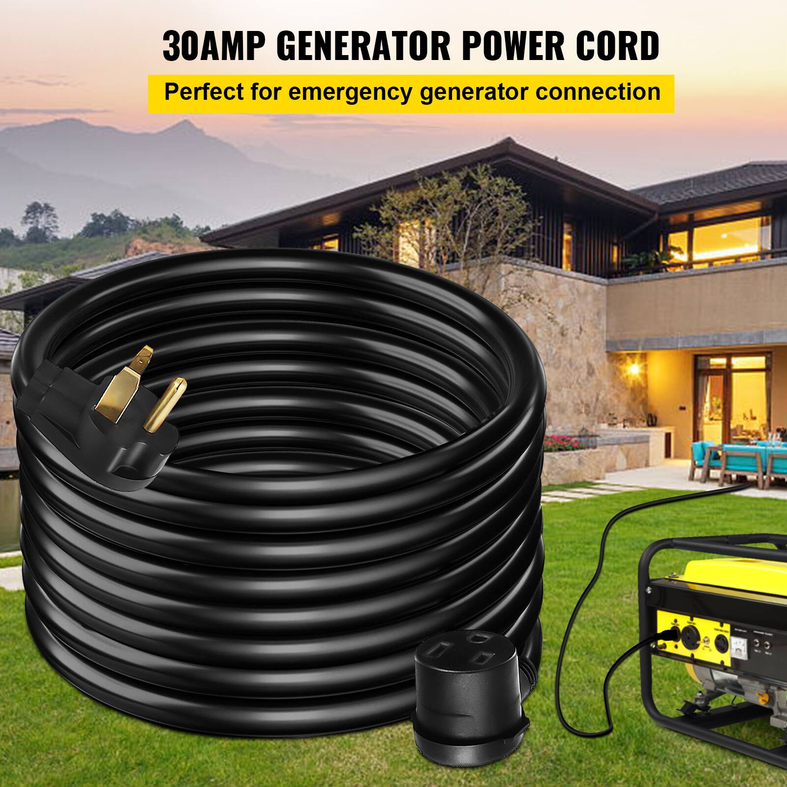 30 AMP GENERATOR POWER CORD
Perfect for emergency generator connection