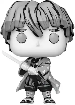 Front. Funko - Funko POP! Anime: Demon Slayer - Zenitsu Agatsuma (Sumi-Ink) - COLLECTIBLES - Multicolor.