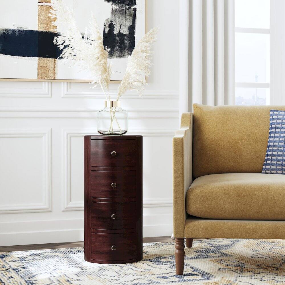 Left. Butler Specialty - Liam Solid Wood End Table with Storage - Medium Brown.