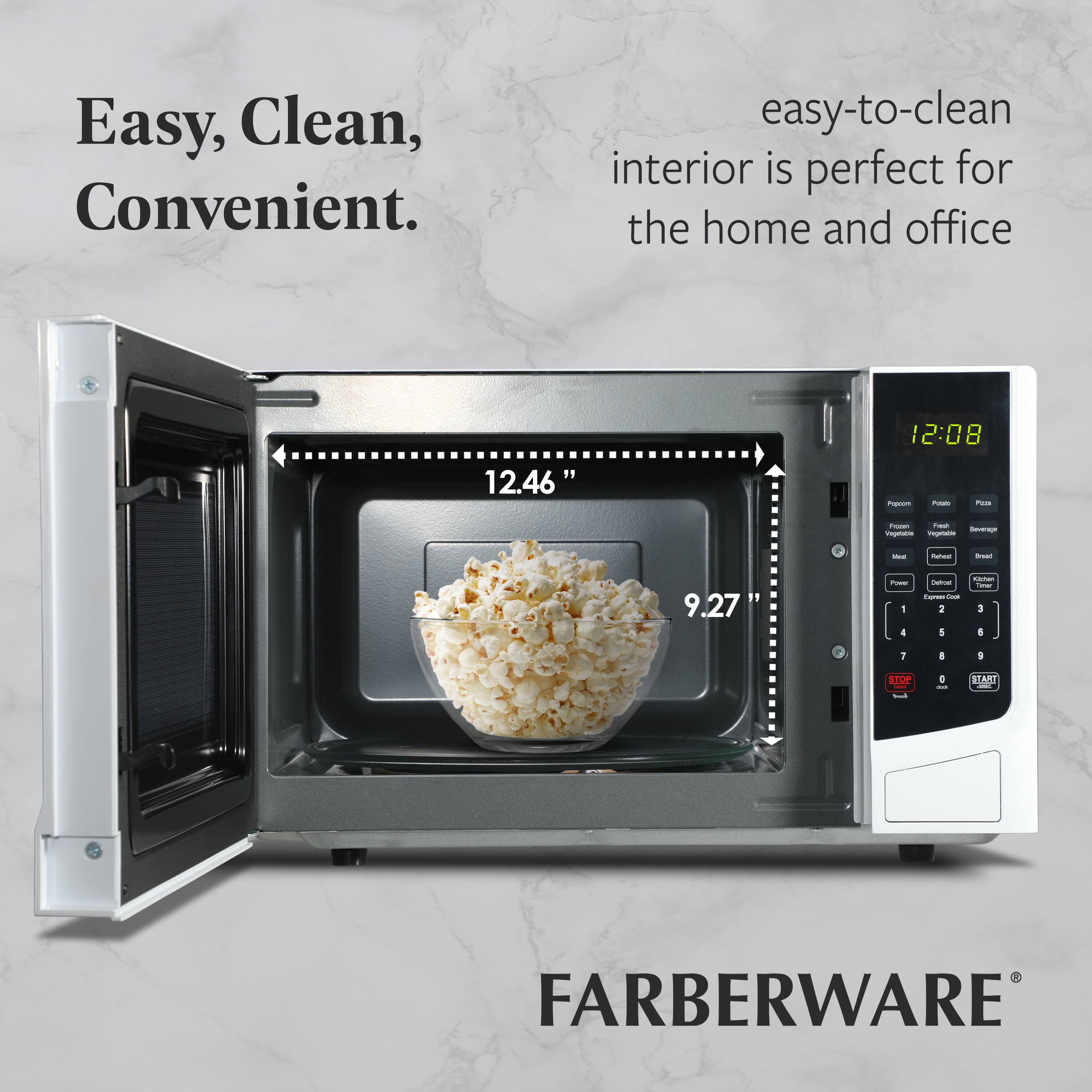 Easy, Clean, Convenient.  
easy-to-clean interior is perfect for the home and office  

12.46"  
9.27"  

FARBERWARE