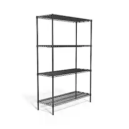 Coastwide Professional - 4-Shelf Wire Unit, 48"W - Black