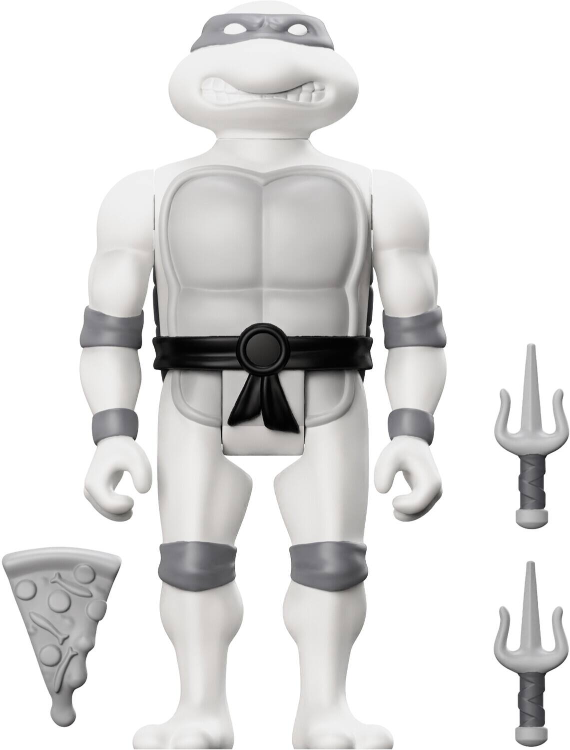 Alt View 4. Super7 - Super7 - Teenage Mutant Ninja Turtles - Reaction Wv9 - Raphael (Comic Greyscale)   - Collectibles - Multicolor.