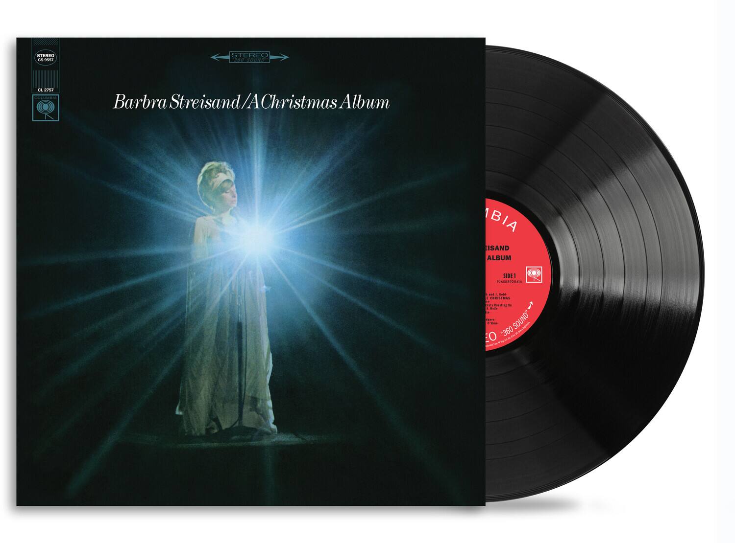 Barbra Streisand / A Christmas Album

STEREO
CS 9977
CL 2757

SIDE 1
1. I'll Be Home for Christmas
2. Silent Night
3. White Christmas
4. Have Yourself a Merry Little Christmas
5. The Christmas Waltz
6. O Come All Ye Faithful
7. O Holy Night

SIDE 2
1. What Are You Doing New Year's Eve?
2. The Christmas Song (Chestnuts Roasting on an Open Fire)
3. The Christmas Waltz
4. Have Yourself a Merry Little Christmas
5. I'll Be Home for Christmas
6. O Come All Ye Faithful
7. O Holy Night

BIA
Barbra Streisand Album

*360 SOUND