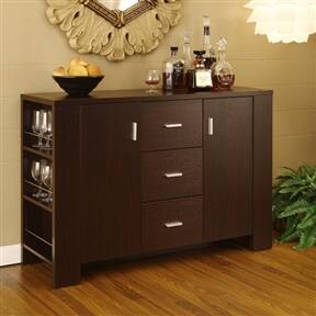 Left. SlickBlue - Modern Dining Room Buffet Sideboard Server, Cappuccino Finish - Cappuccino.