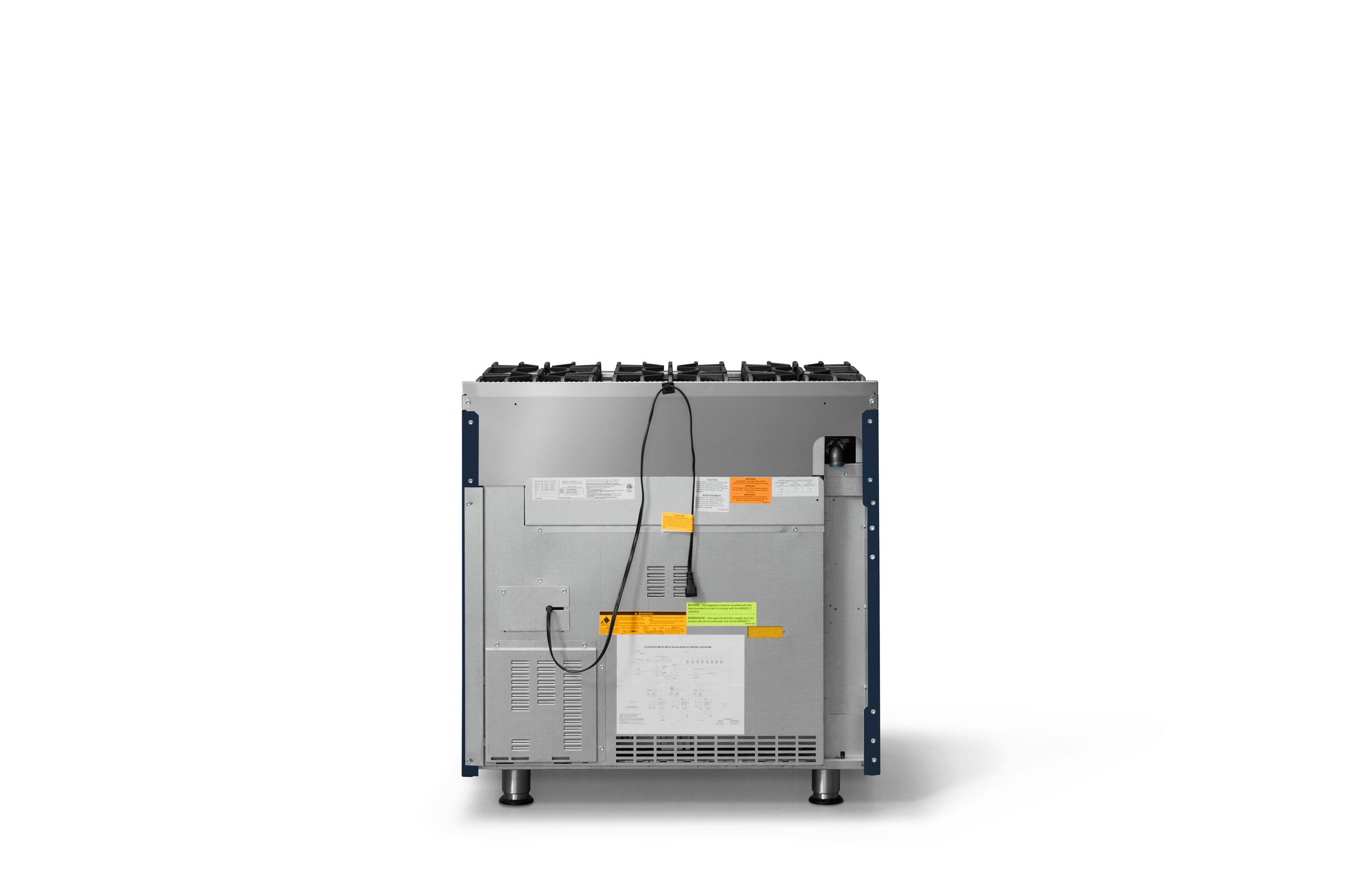 Back. Viking - Pro 5 Series 5.1 Cu. Ft. Freestanding Sealed 6 Burner Gas Convection Range - Slate Blue - Slate Blue.