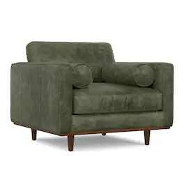 Simpli Home - Morrison 42 inch Wide Mid-Century Modern Arm Chair - Moss Green