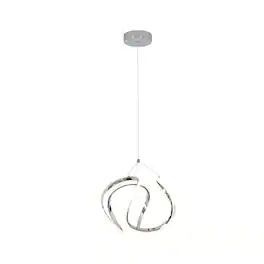Umeiluce - 15.7 In Modern LED Pendant Light 3000K Dimmable - Chrome
