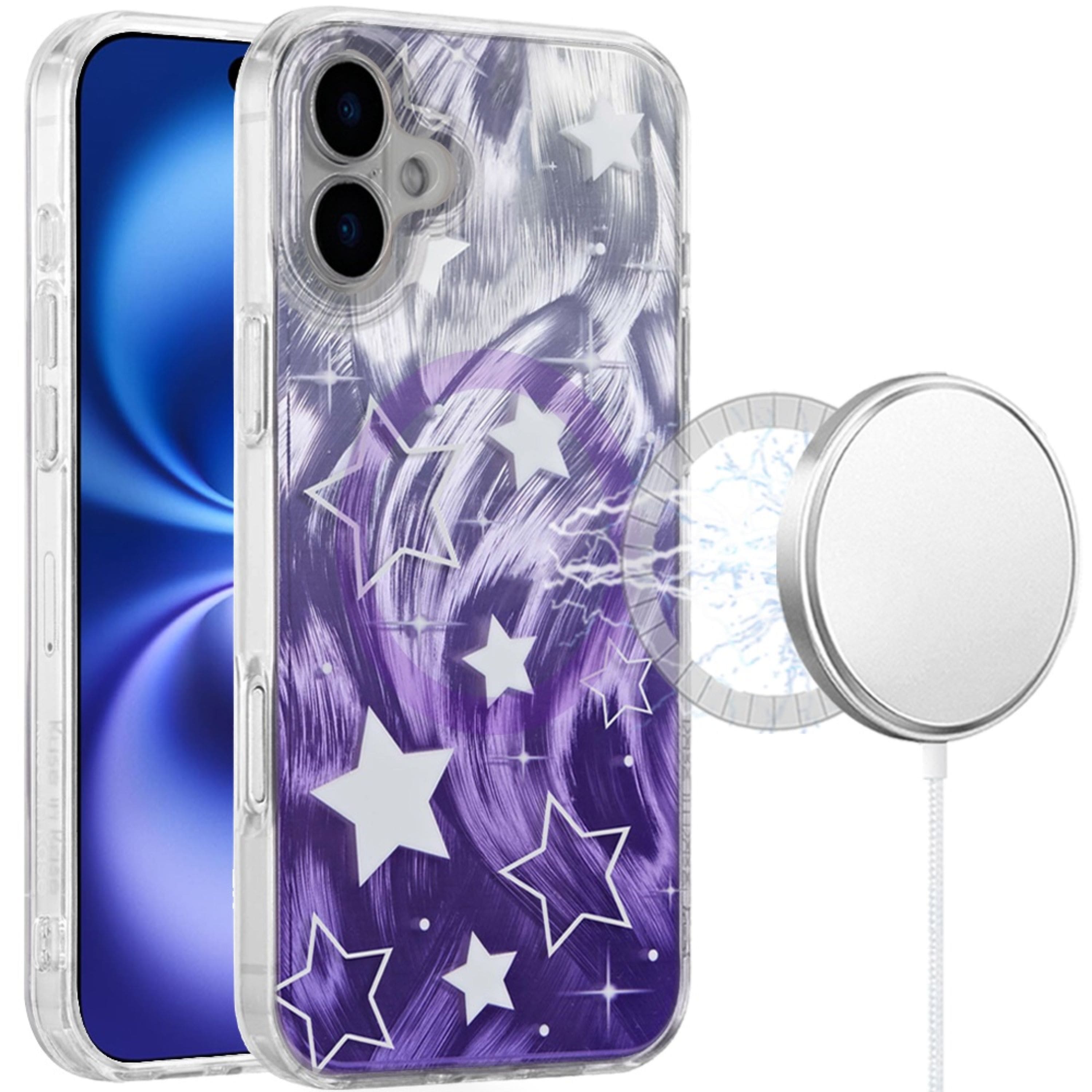 Kitcheniva - Dual Layer With Magnetic Circle Cover Plus Tempered Glass For iPhone 17 M - Multicolor price history on PriceWatchPro
