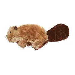 KONG - Plush Beaver Dog Toy in Plush Toy - Brown