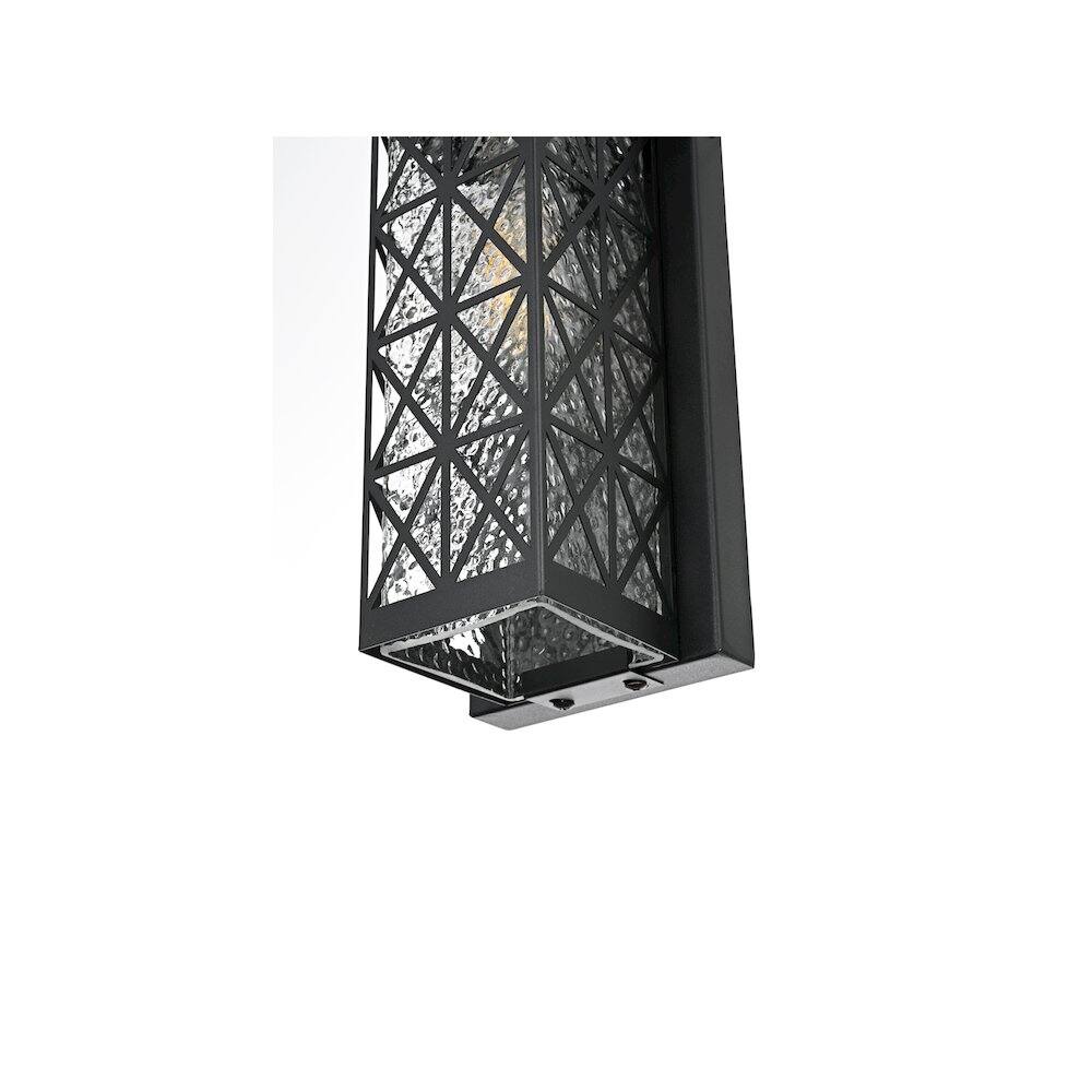 Alt View 1. Elegant Lighting - Wildey 7 inch Outdoor Pendant in Black - Black.