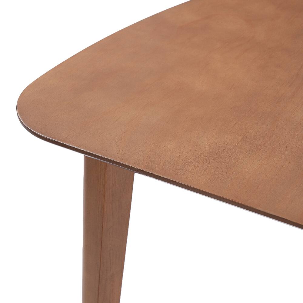 Alt View 7. Loheer - Loheer Triangular Wood Table 36" Modern Space-Saving Geometric Side Table Light Brown Finish for Living Room Small Space - Light Brown.