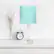 Alt View Zoom 11. Limelights - White Stick Lamp with USB charging port and Fabric Shade 2 Pack Set - Aqua.