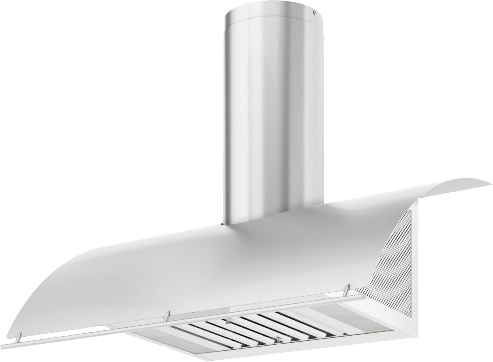Angle Zoom. Zephyr - 36 inches - Externally Vented - Shell Range Hood - Stainless Steel.