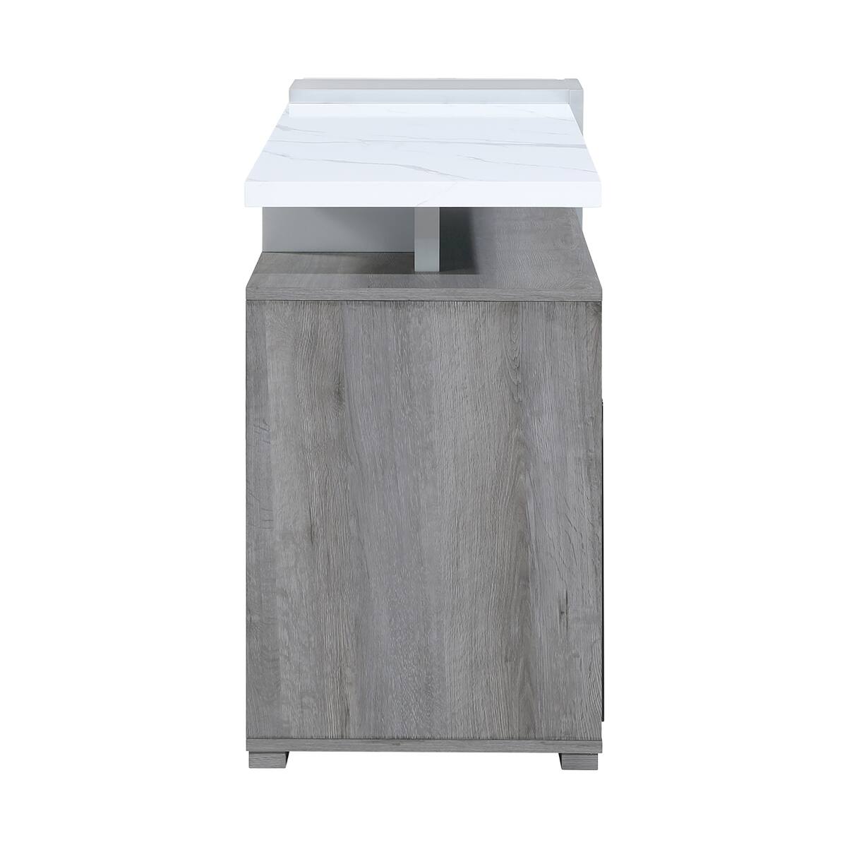Left. Loheer - Loheer 76 inch grey entertainment center electric fireplace with bluetooth speaker - Grey.