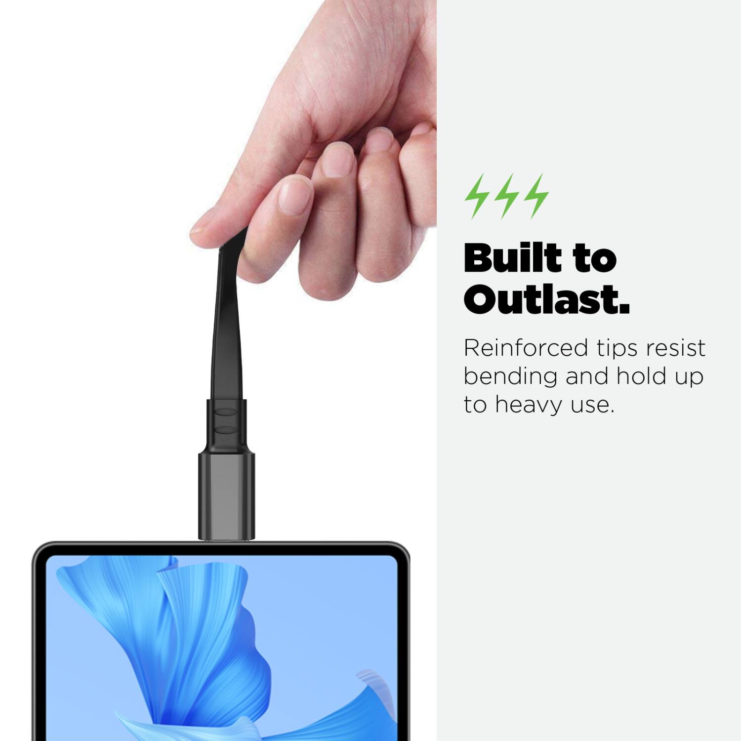 Built to Outlast.  
Reinforced tips resist bending and hold up to heavy use.