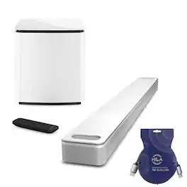 Bose - Smart Ultra Dolby Atmos Soundbar, White, Bundle with Bass Module 700