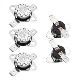 Unique Bargains - KSD301 Thermostat 20°C/68°F 10A Normally Open N.O Adjust Snap Disc Temp Switch 5pcs Bakelite - Silver