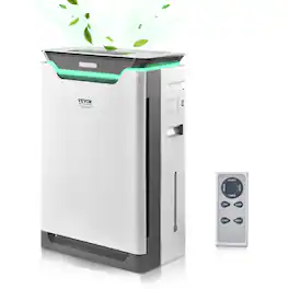 VEVOR - Air Purifier, Covers Up to 2000 ft² in One Hour, True HEPA 13 Filter, 36dB Quiet, Filters Up to 99.97% of Pollen, Smoke - White