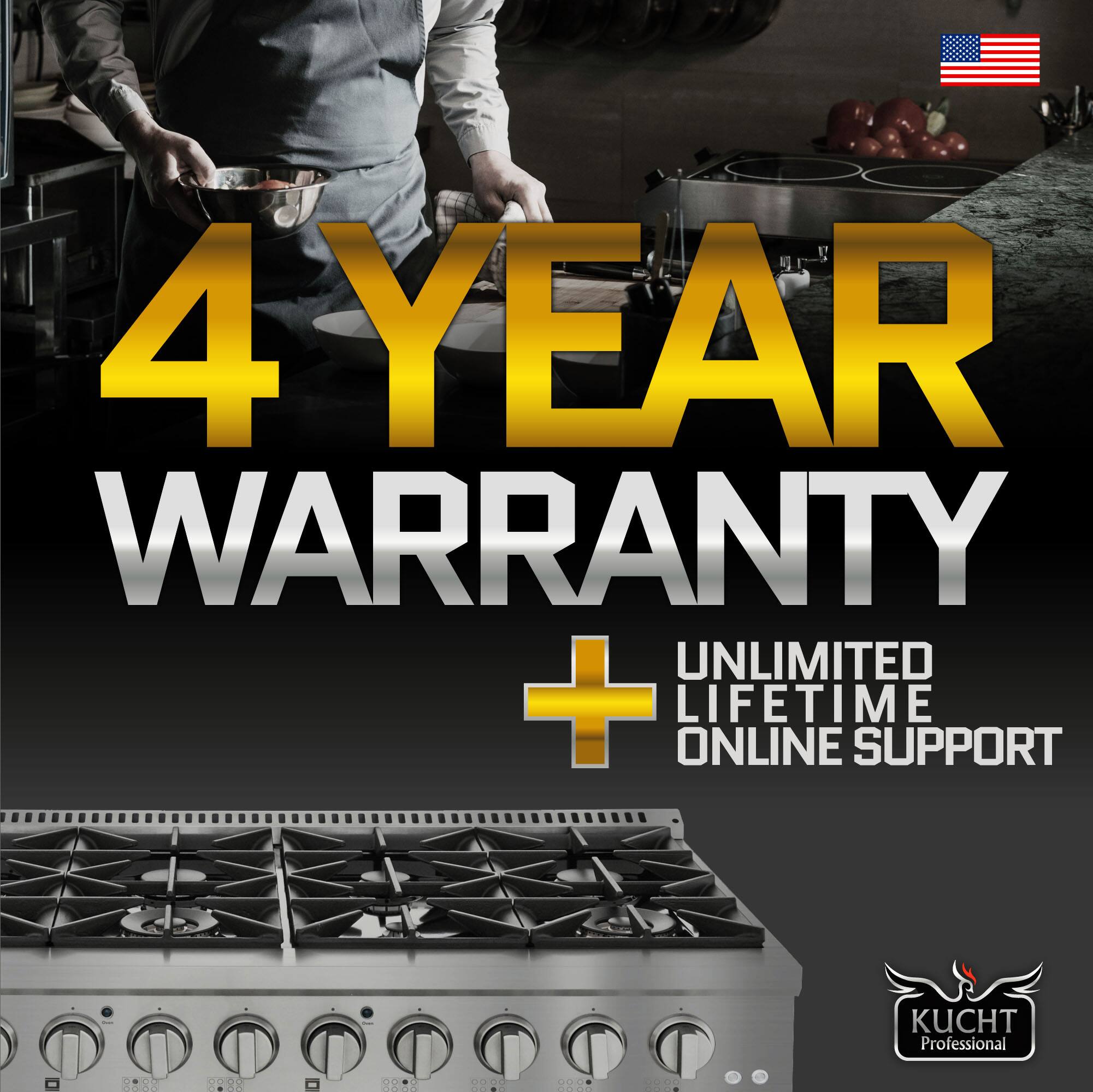 4 YEAR WARRANTY + UNLIMITED LIFETIME ONLINE SUPPORT O  c0N C KUCHT Professional