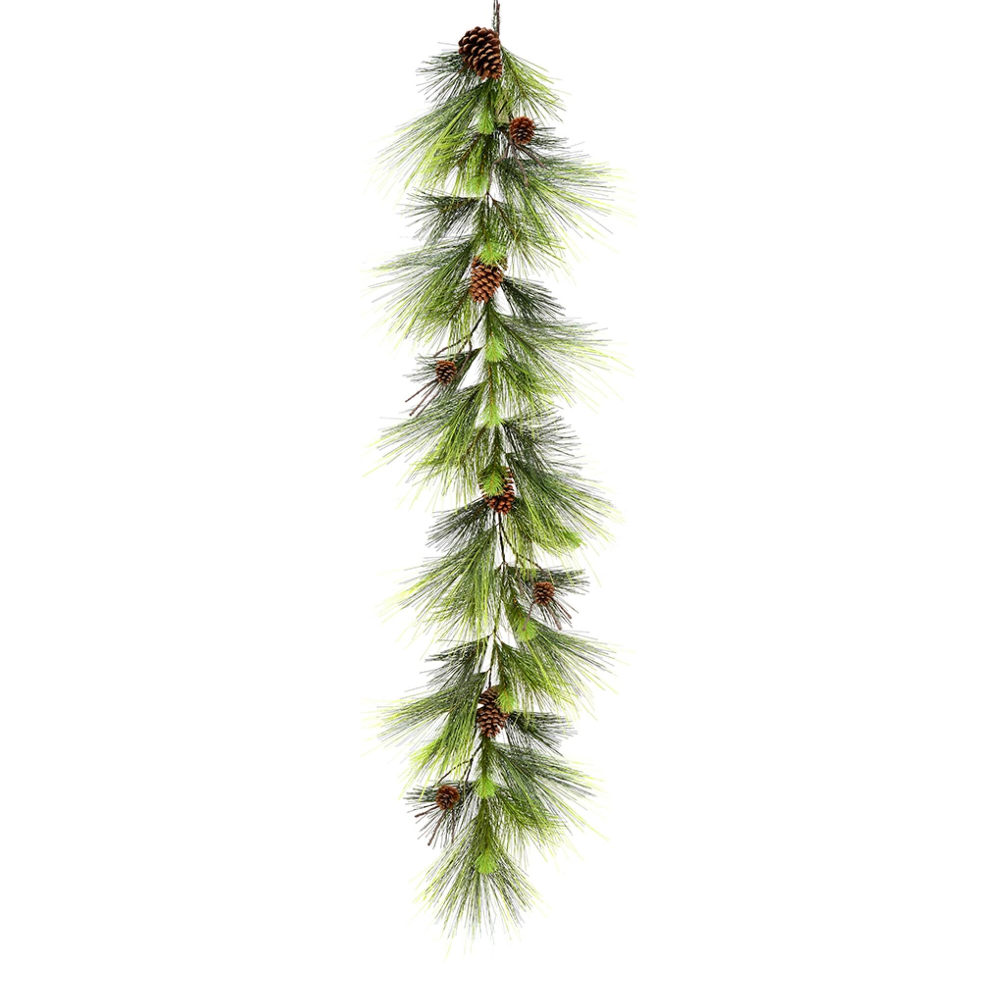 Front. Vickerman - Vickerman 6' x 15" Boulder Pine Garland - Green.