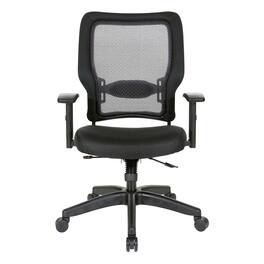 Office Star Products - Air Grid Back fabric seat chair - Black