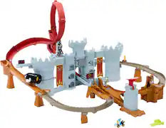 Front. Hot Wheels - Mario Kart Bowser's Castle Track Set.