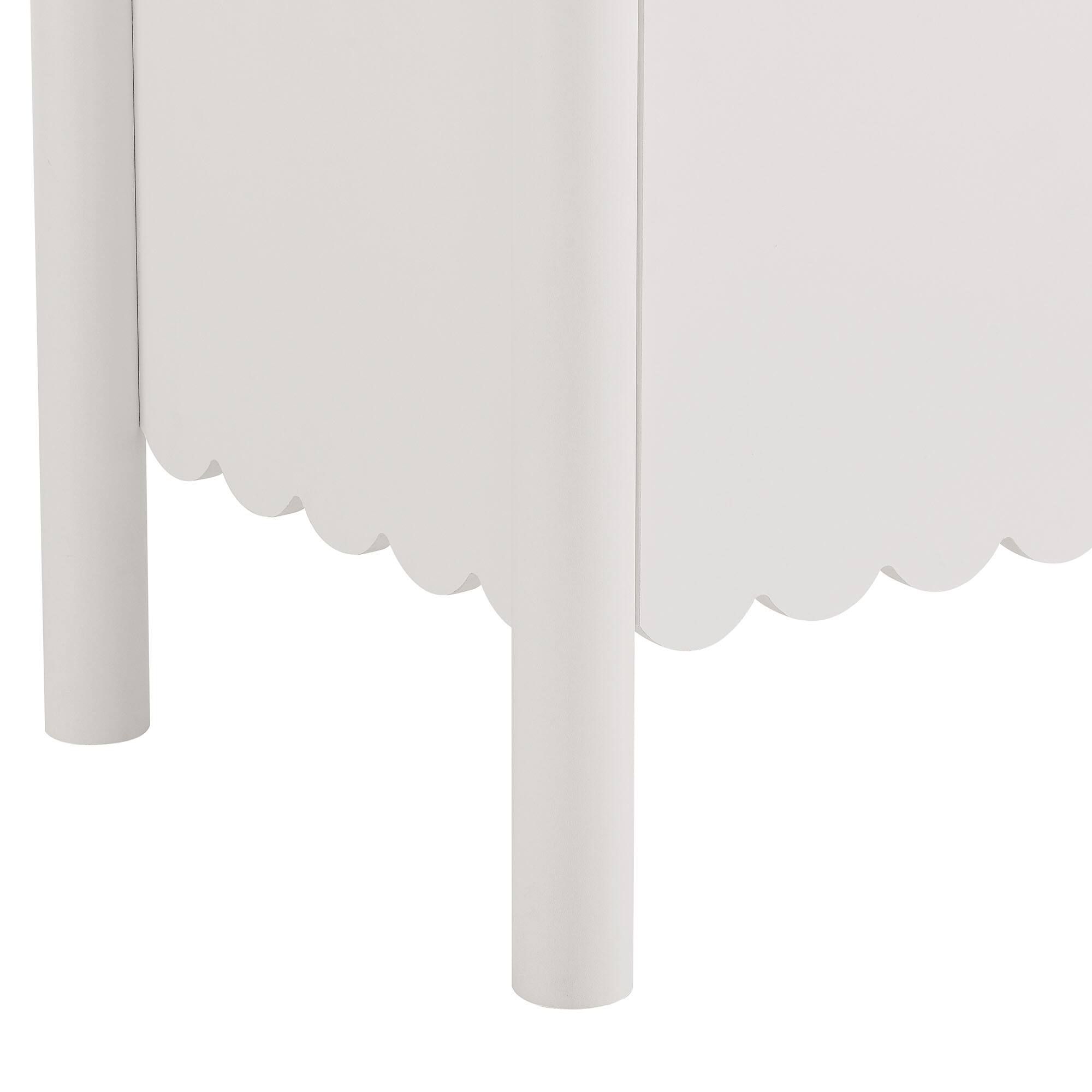 Alt View 6. Modway - Emmeline 66" 4-Door Scalloped Sideboard Cabinet by Modway - White.