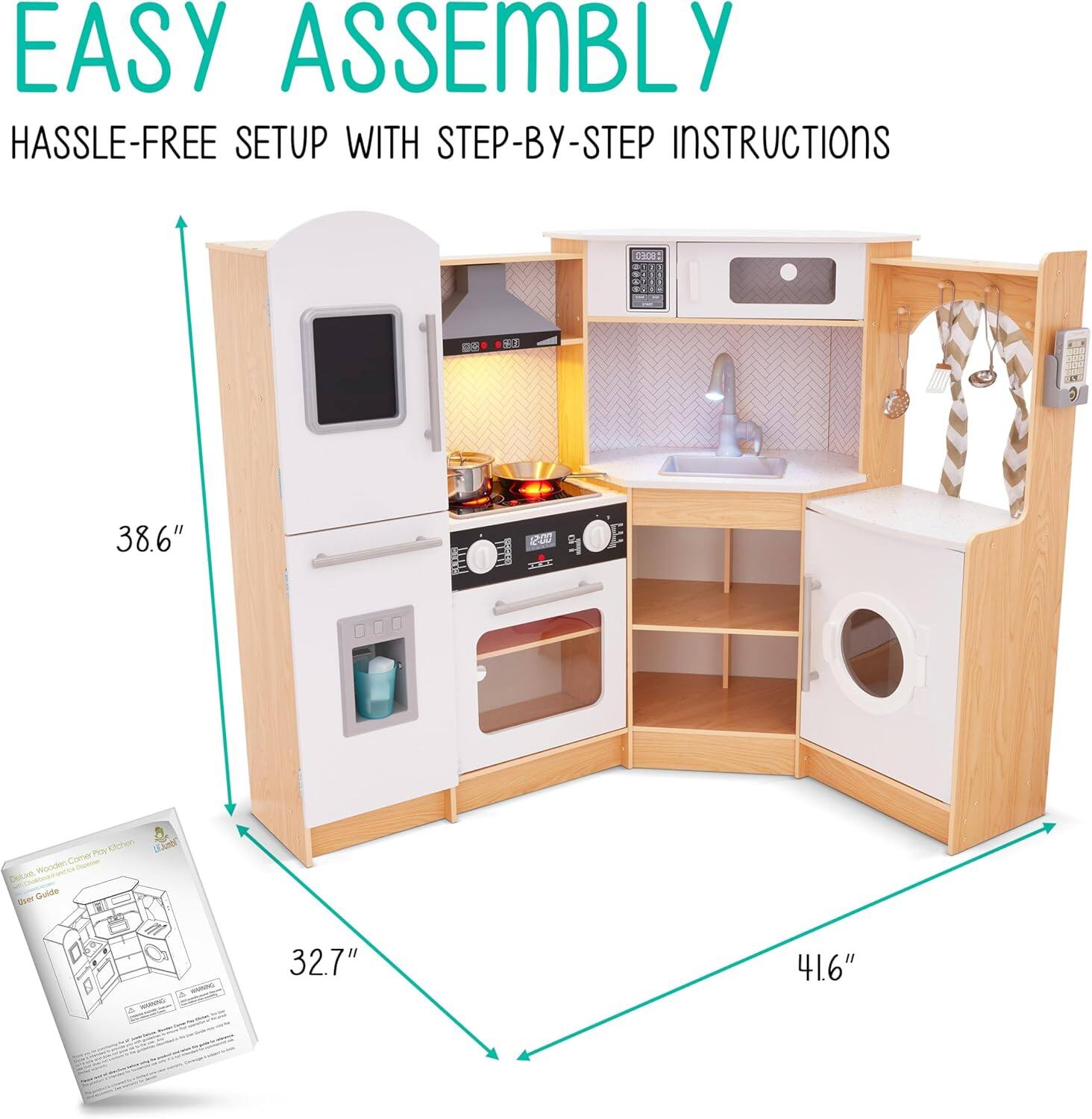 EASY ASSEMBLY HASSLE-FREE SETUP WITH STEP-BY-STEP INSTRUCTIONS 38.6" 32.7" 41.6"