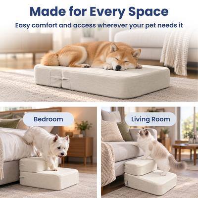 Made for Every Space  
Easy comfort and access wherever your pet needs it  

Bedroom  
Living Room