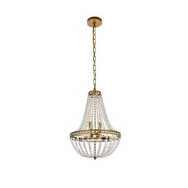 Elegant Lighting - Valeria 14 inch pendant in - Brass