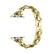Angle. Posh Tech - Poppy Stainless Steel Link Band for Apple Watch - Gold.