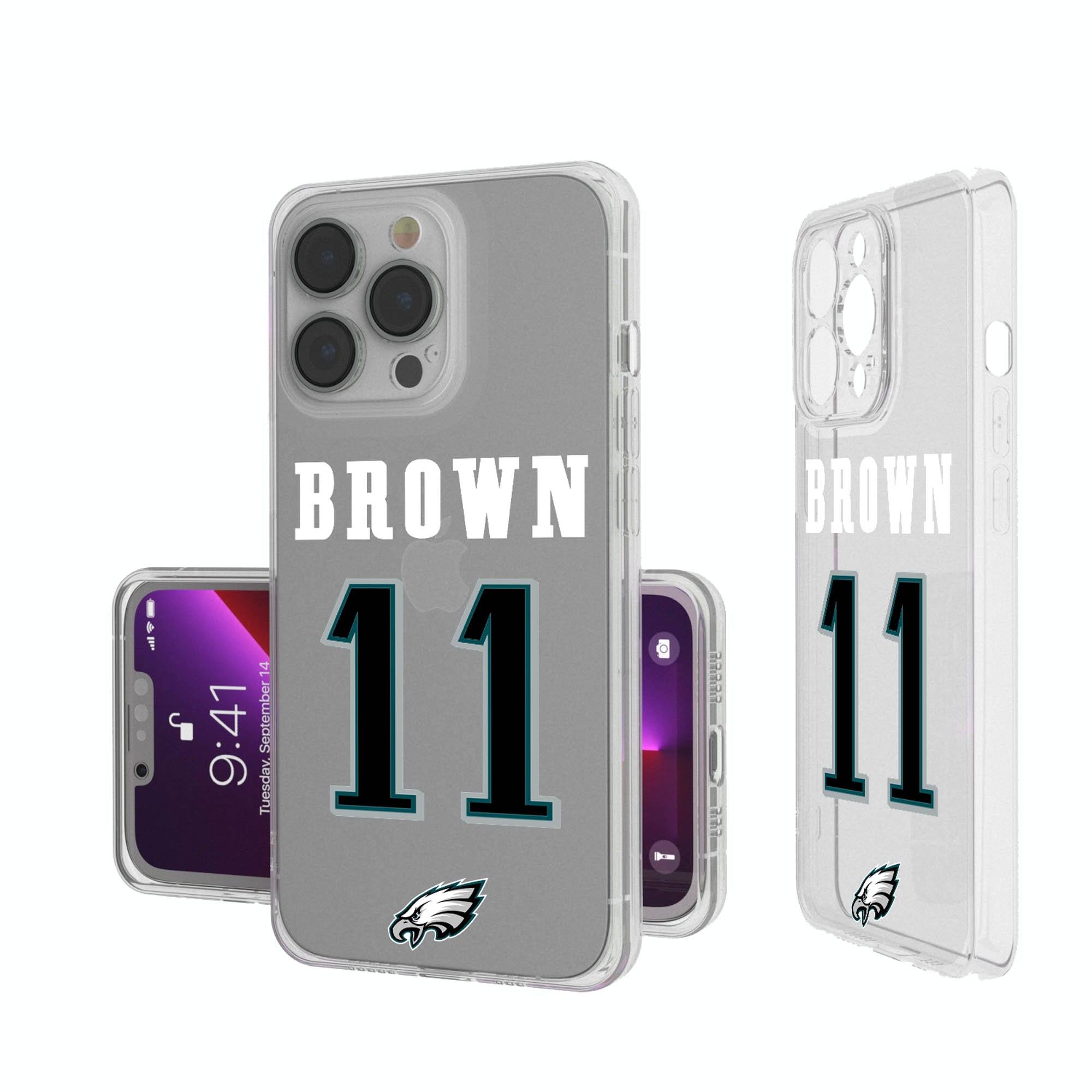 A.J. Brown Philadelphia Eagles iPhone Clear Case - 13 mini