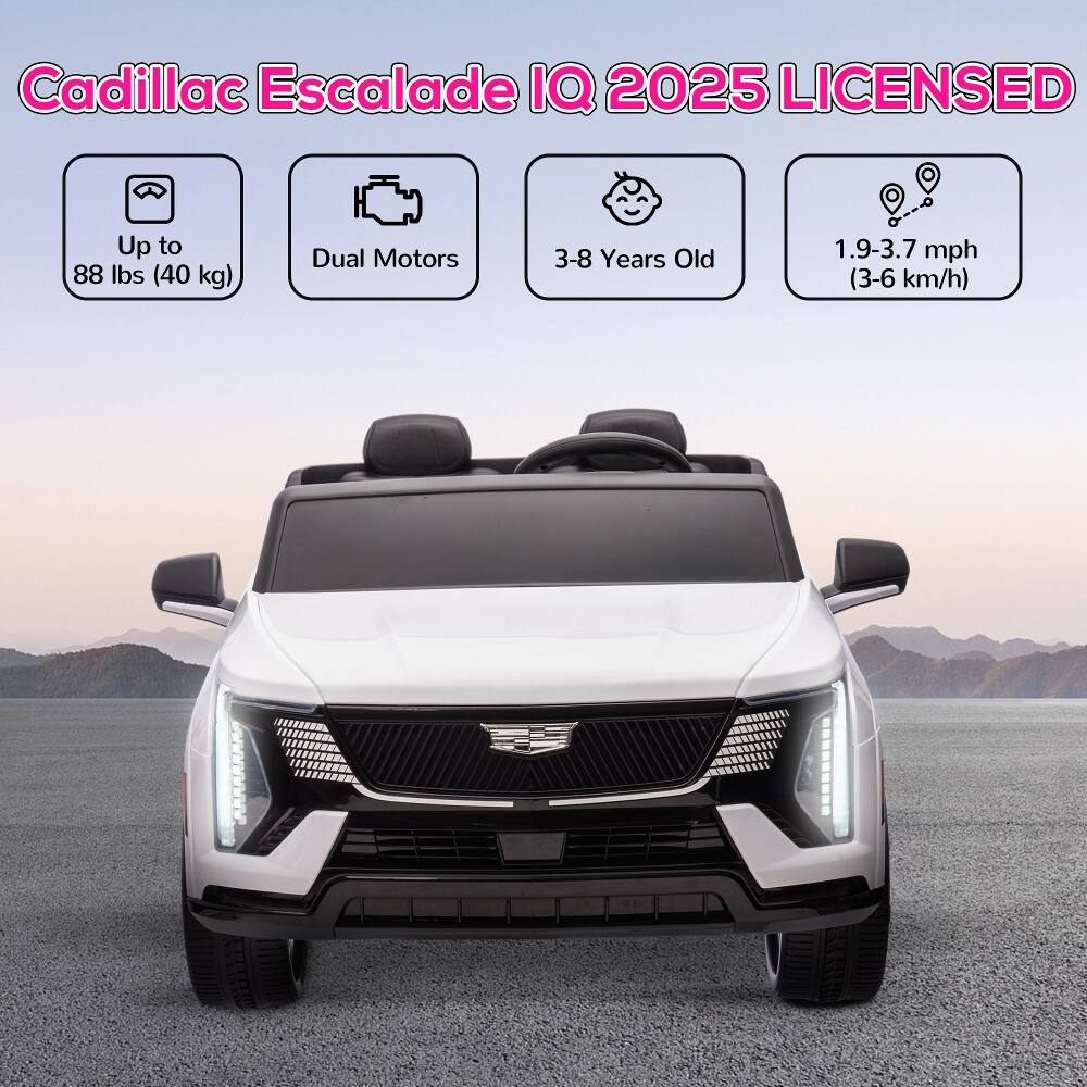 Cadillac Escalade IQ 2025 LICENSED

- Up to 88 lbs (40 kg)
- Dual Motors
- 3-8 Years Old
- 1.9-3.7 mph (3-6 km/h)