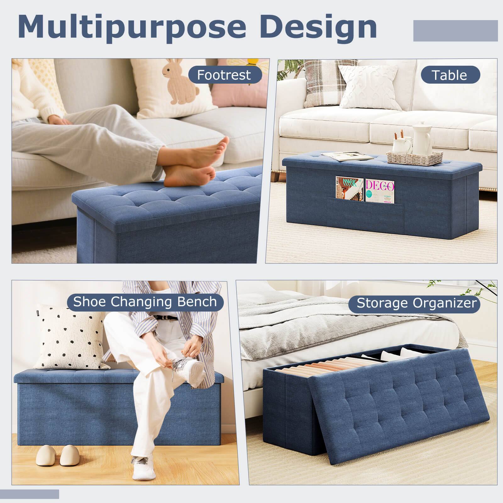 Multipurpose Design  
Footrest  
Table  
Shoe Changing Bench  
Storage Organizer