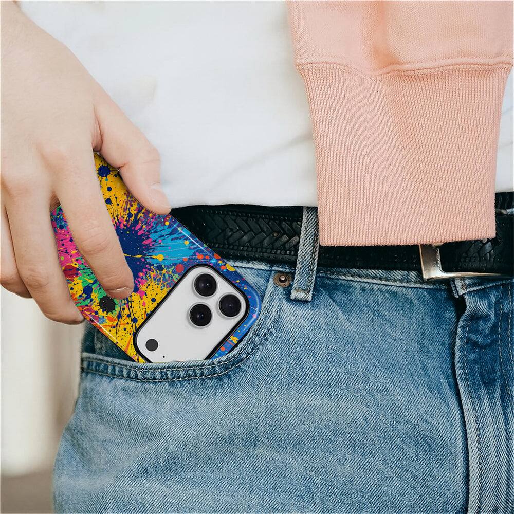 Alt View 4. Finnhomy - Smartphone Case for iPhone - Dual-Layer Heavy Duty Protective Cover - Midnight Splash - Midnight Splash for iPhone 17 Pro Max.