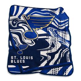 Logo Brands - St. Louis Blues 50" x 60" Swirl Raschel Throw Blanket - Multicolor