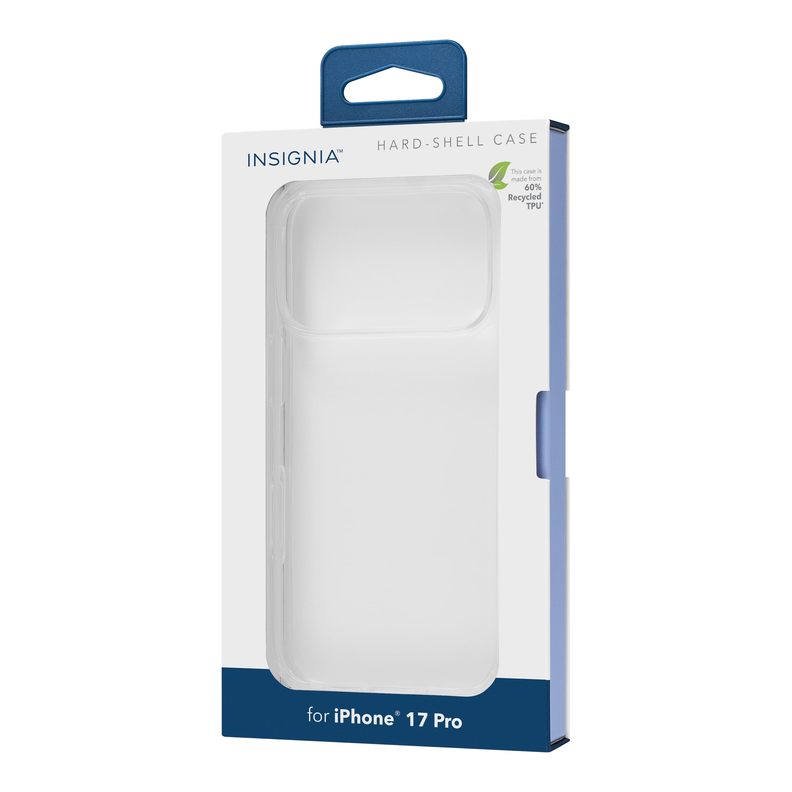 HARD-SHELL CASE
INSIGNIA™
This case is made from 60% Recycled TPU
for iPhone® 17 Pro