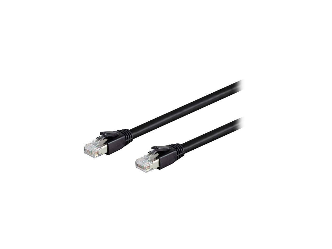 Nippon Labs - Cat8 RJ45 35FT Ethernet Cable, 40Gbps 2000MHz, S/FTP, Indoor/Outdoor, Weatherproof (Black)