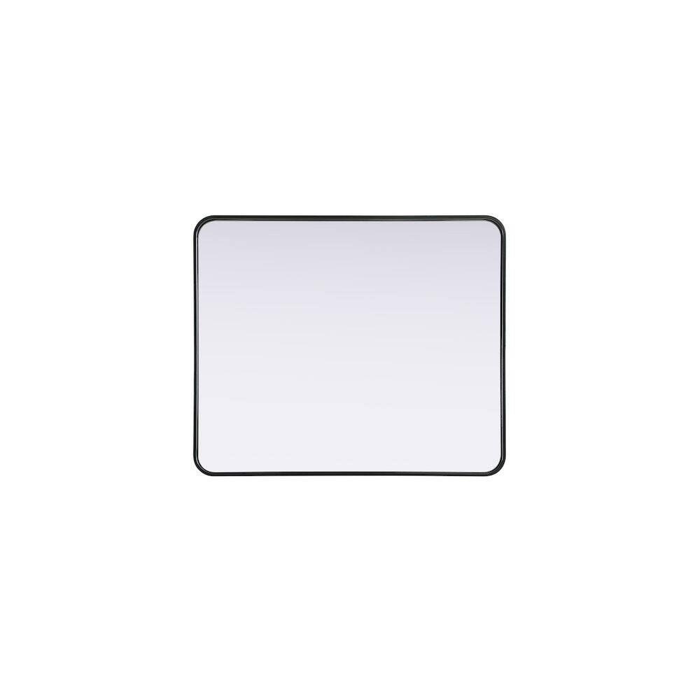 Alt View 4. Elegant Decor - Contour Metal Rectangle Mirror 30x36 in Black - Black.