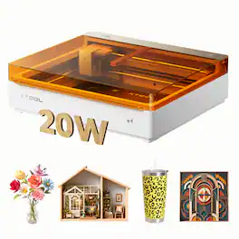 xTool - M2 20W Laser Engraver, Built-in Dual Cameras, Class 1 Enclosed Safe Laser Engraving Machine for Home DIY Craft