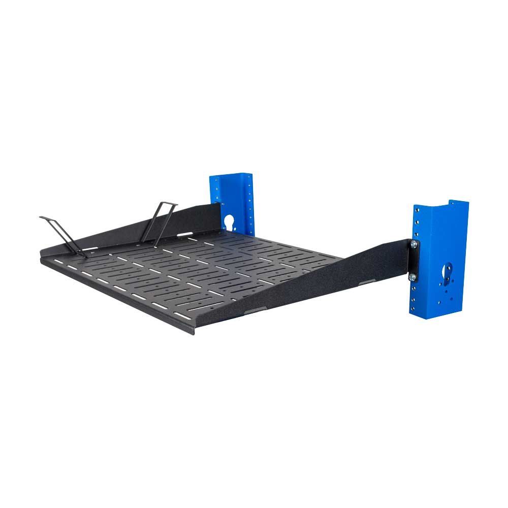 Alt View 3. RackSolutions - RackSolutions 1-Unit Mac Mini Vertical Bracket for Modular Shelf - Black.