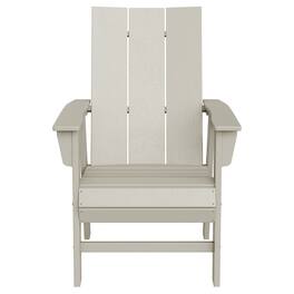 WestinTrends - Ashore Outdoor Patio HDPE Plastic Modern Adirondack Dining Chair - Sand