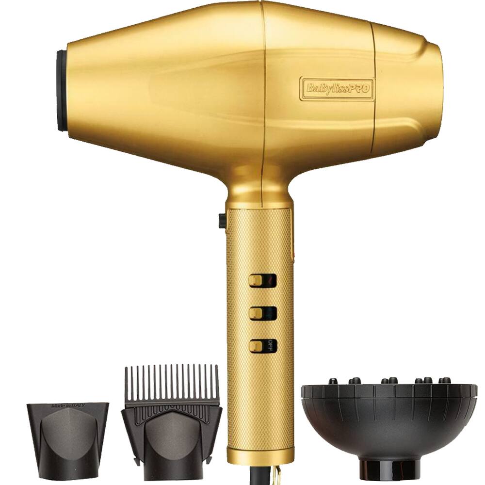 Left. Babyliss - BaByliss PRO FXBDG1 GoldFX High Performance Turbo Dryer.